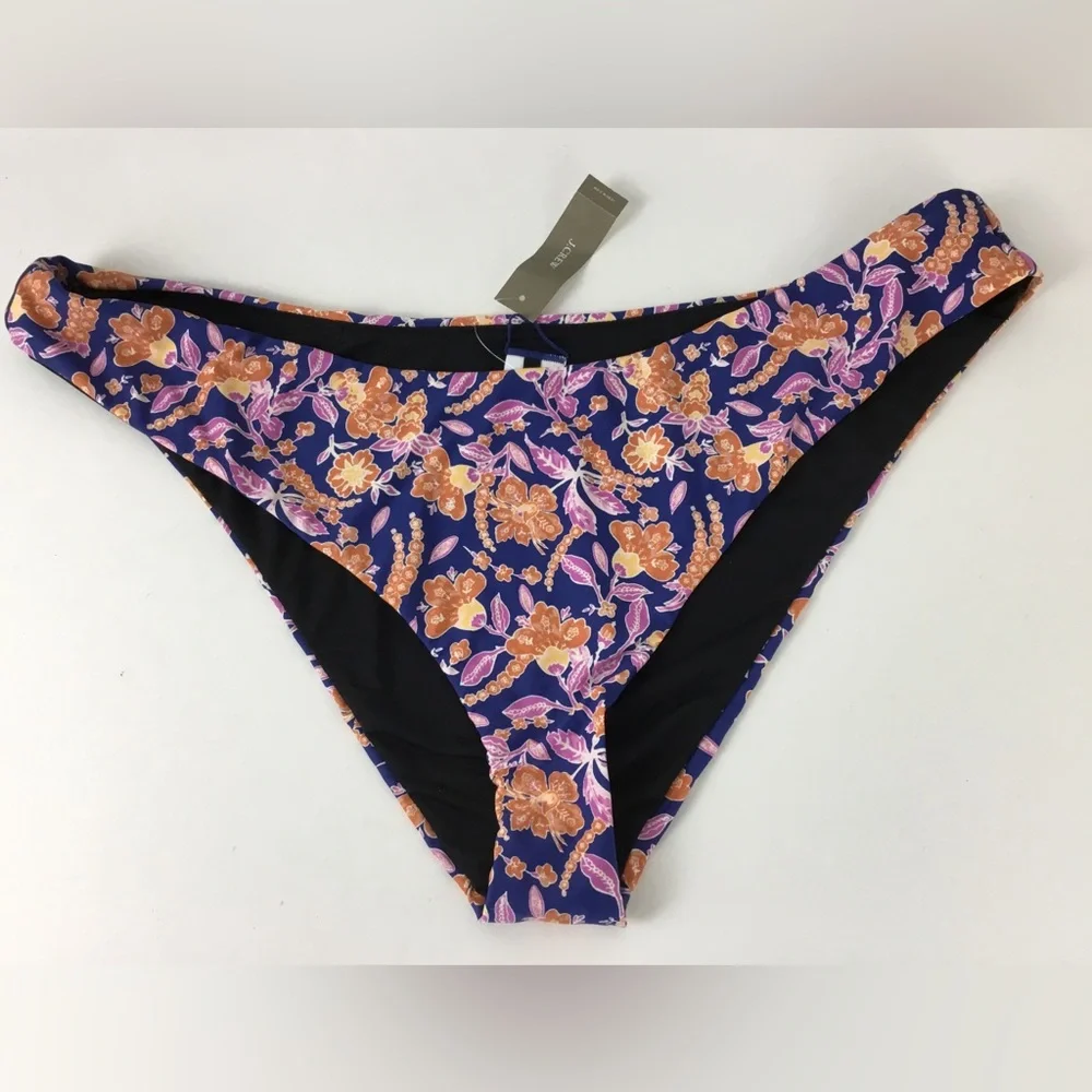 J. Crew Cheeky Bikini Bottom Floral Size 2X NWT